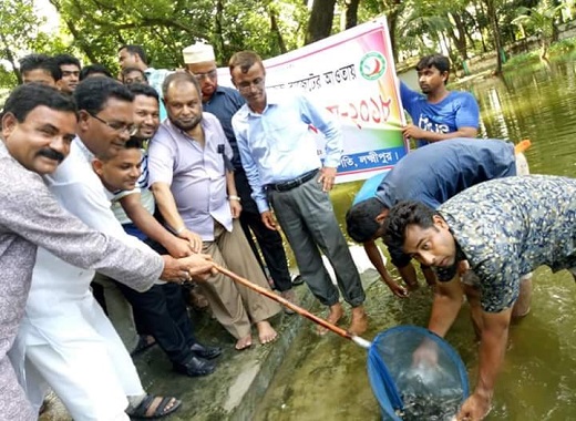 রামগতিতে মাছের পোনা অবমুক্ত