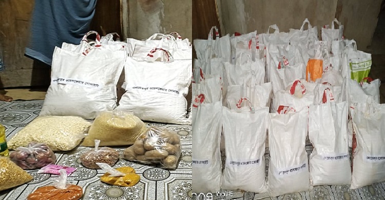 এনায়েতপুর ওয়েলফেয়ার সোসাইটির ত্রান বিতরণ