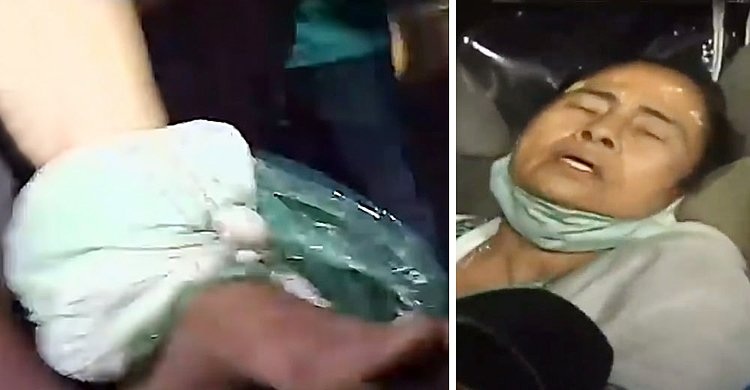 প্রচারণায় হুড়োহুড়িতে আহত মমতা, ষড়যন্ত্রের অভিযোগ