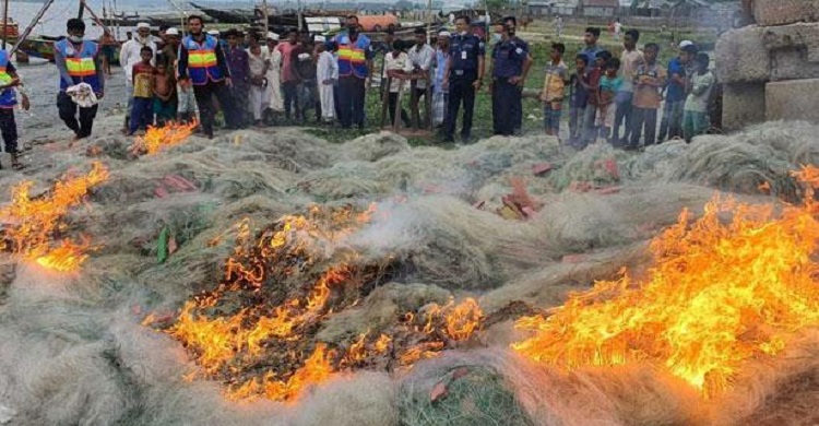 চাঁদপুরে ১ কোটি ৭ লাখ মিটার কারেন্ট জাল জব্দ
