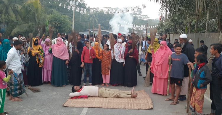 নির্বাচন-পরবর্তী সহিংসতায় ভোলা-লক্ষ্মীপুর মহাসড়ক অবরোধ