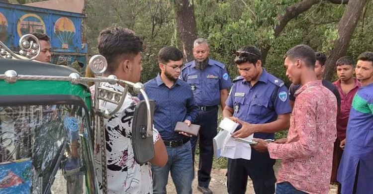 অতিরিক্ত ভাড়া আদায়, রামগতিতে ৯ সিএনজির জরিমানা