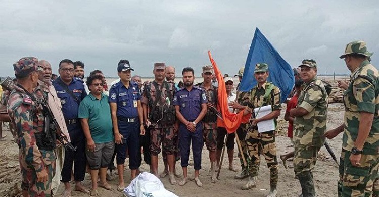 তিস্তায় ভেসে আসা সেনাসদস্যসহ ৬ ভারতীয় নাগরিকের মরদেহ হস্তান্তর